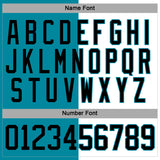 Custom Teal Black-White Split Fashion Hockey Lace Neck Jersey