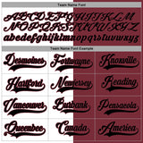 Custom Burgundy Black-White Split Fashion Hockey Lace Neck Jersey
