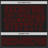 Custom Black Red Split Ripped Pattern Baseball Pullover Sweatshirt Hoodie