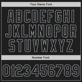 Custom Black Gray Split Ripped Pattern Baseball Pullover Sweatshirt Hoodie