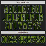 Custom Black Neon Green Split Ripped Pattern Baseball Pullover Sweatshirt Hoodie