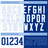 Custom Royal Light Blue-White Split Fashion Hockey Lace Neck Jersey