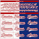 Custom Royal Red-White Split Fashion Hockey Lace Neck Jersey