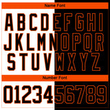 Custom Black Orange-White Split Fashion Hockey Lace Neck Jersey