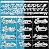Custom Black Gray Panther Blue-White Split Fashion Hockey Lace Neck Jersey