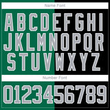 Custom Black Gray Kelly Green-White Split Fashion Hockey Lace Neck Jersey