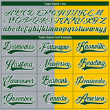 Custom Yellow Green Gray-White Split Fashion Hockey Lace Neck Jersey