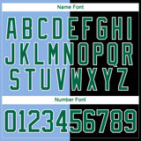 Custom Black Kelly Green Light Blue-White Red-Royal Split Fashion Hockey Lace Neck Jersey