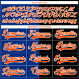 Custom Black Orange Royal-White Split Fashion Hockey Lace Neck Jersey