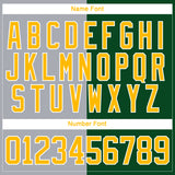 Custom Green Gold Gray-White Split Fashion Hockey Lace Neck Jersey