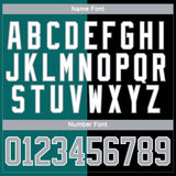 Custom Black Gray Teal-White Split Fashion Hockey Lace Neck Jersey