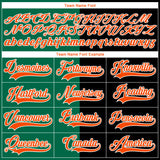 Custom Black Orange Kelly Green-White Split Fashion Hockey Lace Neck Jersey