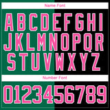 Custom Black Pink Kelly Green-White Split Fashion Hockey Lace Neck Jersey