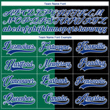 Custom Black Royal Kelly Green-White Split Fashion Hockey Lace Neck Jersey