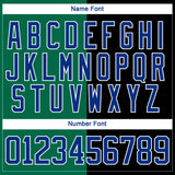 Custom Black Royal Kelly Green-White Split Fashion Hockey Lace Neck Jersey