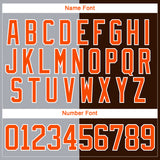 Custom Brown Orange Gray-White Split Fashion Hockey Lace Neck Jersey