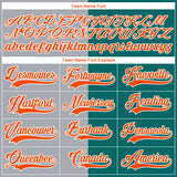 Custom Teal Orange Gray-White Split Fashion Hockey Lace Neck Jersey
