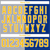 Custom Royal Gold Gray-White Split Fashion Hockey Lace Neck Jersey