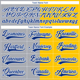 Custom Yellow Royal Gray-White Split Fashion Hockey Lace Neck Jersey