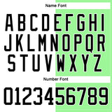 Custom Pea Green Black-White Split Fashion Hockey Lace Neck Jersey