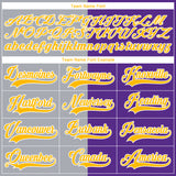 Custom Purple Gold Gray-White Split Fashion Hockey Lace Neck Jersey