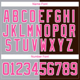 Custom Brown Pink Gray-White Split Fashion Hockey Lace Neck Jersey