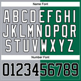Custom Kelly Green Black Gray-White Split Fashion Hockey Lace Neck Jersey