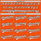 Custom Orange White-Brown Split Ripped Pattern Baseball Pullover Sweatshirt Hoodie
