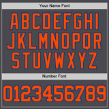 Custom Steel Gray Orange-Royal Authentic Basketball Jersey