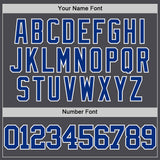 Custom Steel Gray Royal-White Authentic Basketball Jersey