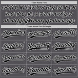 Custom Steel Gray Black-White Authentic Baseball Jersey