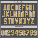 Custom Stitched Steel Gray Old Gold-White Baseball Pullover Sweatshirt Hoodie