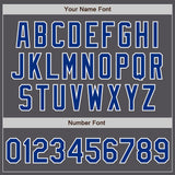 Custom Steel Gray Royal-White Authentic Baseball Jersey