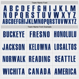 Custom White Navy-Light Blue Block Stripes Lines Tampa Bay Style Authentic Baseball Jersey