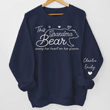 This Mama Bear Wears Her Heart On Her Sleeve - Family Custom Unisex Sweatshirt