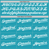 Custom Teal White Mesh Authentic Throwback Baseball Jersey
