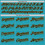 Custom Teal Black-Old Gold Mesh Authentic Throwback Baseball Jersey