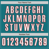 Custom Teal White-Red Authentic Baseball Jersey