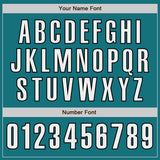 Custom Teal White-Black Authentic Baseball Jersey