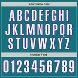 Custom Teal White-Purple Authentic Baseball Jersey