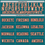 Custom Teal Vintage USA Flag Cream-Red Mesh Authentic Throwback Football Jersey