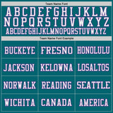 Custom Teal Purple-White Mesh Authentic Throwback Football Jersey