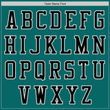 Custom Teal Black-White Authentic Baseball Jersey