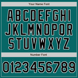Custom Teal Black-White Authentic Baseball Jersey