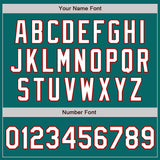 Custom Teal White-Red Authentic Baseball Jersey