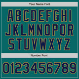 Custom Teal Navy-Old Gold Authentic Baseball Jersey