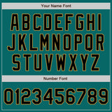 Custom Teal Black-Old Gold Authentic Baseball Jersey