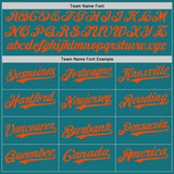 Custom Teal Orange Authentic Baseball Jersey