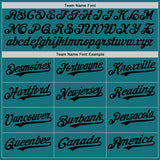 Custom Teal Black Authentic Baseball Jersey