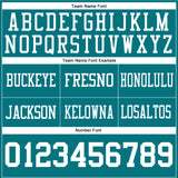 Custom Teal White Authentic Football Jersey